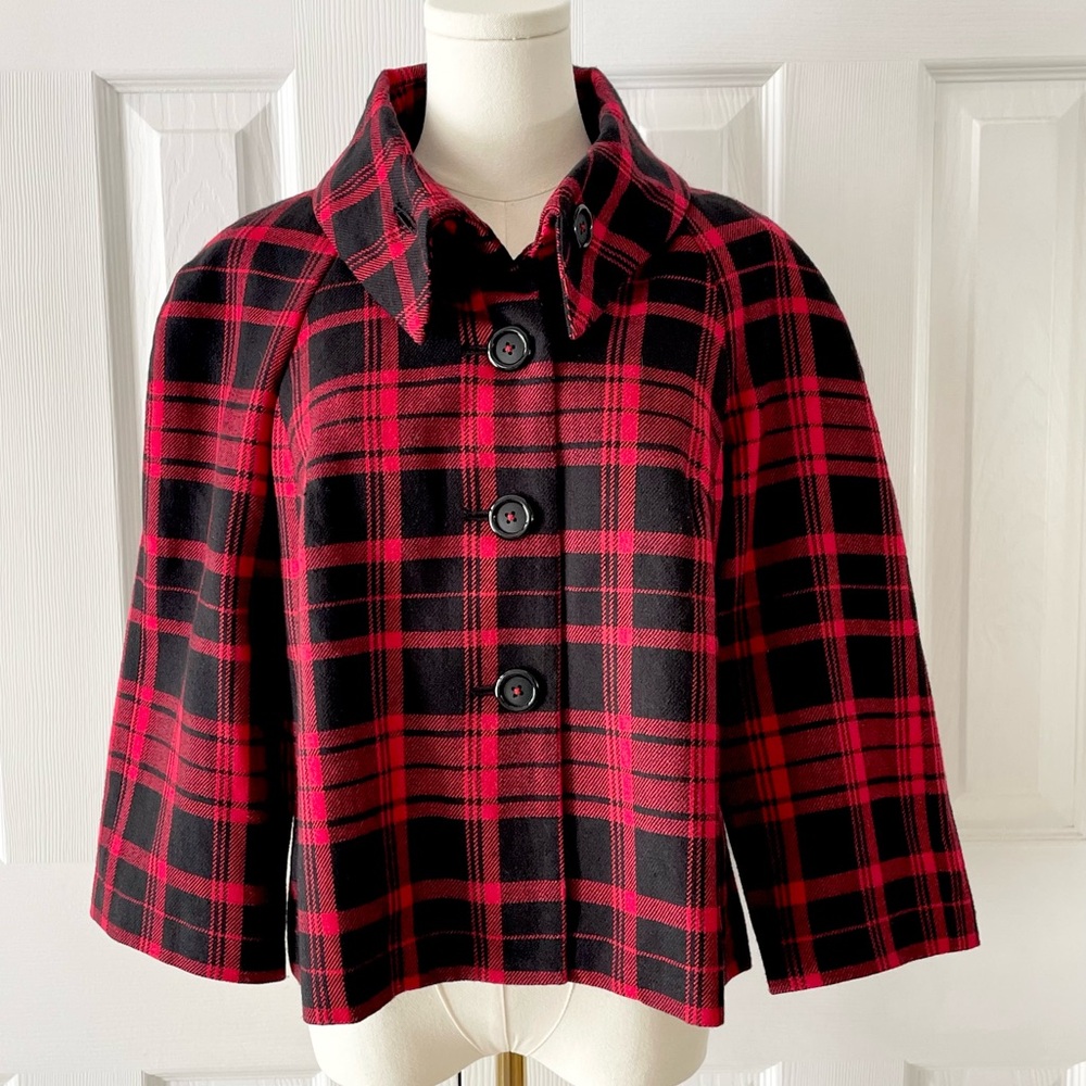 EUC Briggs New York Plaid Blazer Size 12 Petite